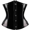 WUYXTO Corsetto sottoseno in pelle PU lucida, bustier, corsetto for allenamento della vita, e corsetti sexy con lacci da donna Per Donna(L)