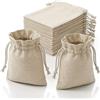 ZMaglorian Lotto 20 sacchettini Regalo Piccoli 8x10 cm in Juta con Cordino - sacchettini Confetti e Sacchetti Confetti Matrimonio - Sacchetti Juta per bomboniere e Gioielli
