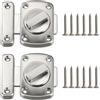 Anicy 2 chiavistelli per porta interna, chiusura porta interna con viti, chiavistello girevole in acciaio inox per porta del bagno, utilizzabile su diverse porte