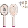 Generic Spazzola elettrica a vapore per capelli, ricaricabile, spazzola districante per capelli, per donne e uomini (rosa)