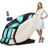 HealthRelife Poltrona massaggiante per tutto il corpo con mani robotiche Bodyscan 4D Smart Shiatsu, cuscino massaggiante con funzione vocale, riscaldamento della schiena (marrone + beige)