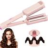 AEMCHDM 32MM Ferro Arricciacapelli per Onde, Ionica Ceramica Piastra Arricciacapelli, Onde Francesi Styling dei Capelli per Capelli Grandi Ricci Adatto (160℃-220℃)