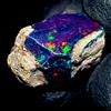 OPAL EMPIRE Gemma Opale Grezzo Naturale Nera Etiopia Fire 6,2 Ct 14x10 mm 1Pz