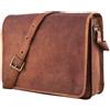 Fatto a mano Borsa A Spalla Vintage In Pelle Cucita A Mano Per Laptop E Scuola