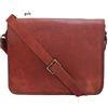 Fatto a mano Uomo Originale pelle Vintage Naturale Qualità Tracolla Borsa Laptop 43.2cm