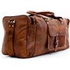 Fatto a mano Borse Da Viaggio Duffle Da Uomo In Vera Pelle Marrone Vintage 25"