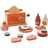 Tostapane Giocattolo in Legno Accessori Realistici Set Tostapane Colazione