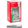 Fischer 100 Tasselli Universali UX 6x35 R per Muro Pieno, Mattone Forato, Cartongesso, per Installazione e Fissaggio Mobili, Armadietti, Lampade, Staffe TV, 71541