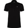 EA7 Polo jersey di cotone stretch con logo in metallo Core Lady Black