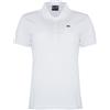 EA7 Polo jersey di cotone stretch con logo in metallo Core Lady White
