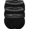 Emporio Armani Pack 3 slip In Cotone Organico Black