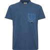 Roy Roger's T-shirt Pocket Denim In Jersey Mid Blue