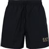 EA7 Costume Da Bagno Con Logo Corsican Black Gold