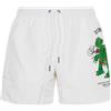 Iceberg Boxer Uomo da Bagno Con Stampa Dino White