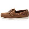 Sebago Docksides Portland Nubuck Mocassini Da Barca Dark Brown Yellow