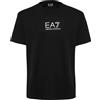 EA7 T-Shirt Girocollo Gold Label In Jersey Di Viscosa Black