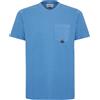 Roy Roger's T-shirt Pocket In Jersey Linen Blue