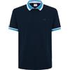 Sun68 Polo con righe a contrasto in cotone blu navy