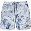 Iceberg Boxer Uomo da Bagno Con Stampa All Over Newspaper Blue