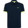Sun68 Polo con maxi logo in cotone navy blue
