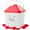 VEVOR Abbeveratoio Automatico per Polli da 19 L, 6 Porte per l'Acqua, Tazza per l'Acqua a Riempimento, con Maniglia e Anello di Gomma Sigillato, Materiale PP Impermeabile, Design Senza Sprechi
