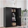Vidaxl Armadio Classificatore Nero 90x40x140 cm in Acciaio