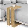 BAKAJI Tavolino da Caffè Porta PC Laterale Divano in Legno MDF Quercia 57x40x30cm