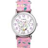 Timex TW2V77800 Weekender x Peanuts in Bloom, Orologio da donna da 38 mm, cinturino in tessuto rosa