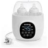Mobiclinic®, Scaldabiberon e Sterilizzatore, 6 in 1, Doppia Capacità, Scongela, Programmabile, Mantiene la Temperatura, Riscaldamento Rapido, Latte Materno, Senza BPA, Schermo LCD, Compatto, Bibidu