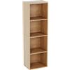 Vida Designs Oxford, Libreria a cubi a 4 Ripiani, in Legno, per esporre e conservare, per Ufficio e Soggiorno, Rovere