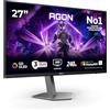 AOC Gaming Monitor AG276UZD 27 pollici 3840x2160, UHD, 240Hz, QD-OLED Panel, 0.03ms GtG, USB Hub Speakers, Height Adjustment, (HDMI2x 2.1 DP 1x 2.1) HDR400 TrueBlack, G-Sync Compatible, Nero