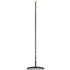 Fiskars Rastrello Universale da Giardino con 12 curvi, Larghezza: 41 cm, Denti in Acciaio temprato/Manico in Alluminio, Nero/Arancione, Solid, 1003466