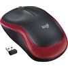 Logitech 910-002240 M185 Mouse Wireless Rossa 1000DPI 910-002240
