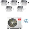 TCL Climatizzatore Condizionatore TCL Cassetta 4 Vie Compact Wi-Fi R32 Penta Split Inverter 9000 + 9000 + 9000 + 12000 + 12000 BTU con U.E. MT4250 Classe A++/A+ NOVITÁ