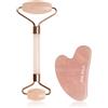 Zoë Ayla Rose Quartz Facial Roller And Gua Sha Tool 2 pz