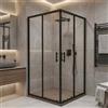 Box doccia nero 80x80 apertura scorrevole cristallo trasparente h190 6mm xen