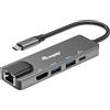 Equip 133489 replicatore di porte e docking station per laptop Cablato USB 3.2 Gen 1 (3.1 Gen 1) Type-C Grigio
