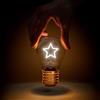 Suck UK | Lampada da tavolo ricaricabile | Lampade da tavolo a forma di stella | Luce USB e decorazione da scrivania a stella | Lampadina a batteria | Lampade senza fili e lampadina Edison LED | Luci