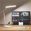 Honeywell Lampada da scrivania LED - H4 Lampada da tavolo dimmerabile da 14W con 3 modalità di colore, 5 livelli di luminosità, auto-regolazione, timer, controllo tattile, luce da scrivania, bianca