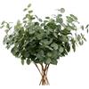 HNVNER 6 Mazzi di Fiori Artificiali di Eucalipto, Foglie di Eucalipto Artificiali, Rami di Seta Sintetica, Foglie Verdi per Composizioni Floreali, Decorazione per La Casa, Feste di Nozze