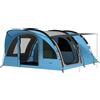 Outsunny Tenda Campeggio a Tunnel per 2-4 Persone Alta 200cm con 2 Stanze, Impermeabile 3000mm per Trekking, Azzurro | Aosom Italy