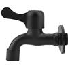 Aramox Rubinetto in Acciaio Inox Rubinetto per il Rubinetto dell'Acqua Lavatrice Mop Lavanderia Giardino Rubinetto Supporto Parete, Nero(Mop Pool Faucet)