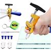 aleawol Set professionale 2 in 1 di taglierina per vetro con 2 testine di taglio in metallo duro da 3 a 15 mm e 4 piedini a contatto, adatto per vetro/specchio/piastrelle