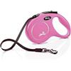 FLEXI GUINZAGLIO FLEXI NEW CLASSIC TG XS CON FETTUCCIA 3 MT ROSA