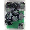Chessex d10ClamshellGemini #5 BKGYgr(10)