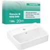 hansgrohe Xanuia Q 60130450 - Lavabo piccolo, 450 x 340 x 105 mm, con foro per rubinetto e troppopieno, lavabo per ospiti, colore: Bianco