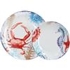 Tognana Servizio di Piatti da Tavola in Ceramica Aquarium 12 Pezzi