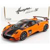 LCD-MODEL LCD 1/18 PAGANI HUAYRA BC ROADSTER 2017 ARANCIO NERO MODELLINO AUTO STATICO