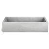 KAM Lavello Da Giardino Acquaio In Cemento Moderno 70x35x16 Madrid XL Grigio KAM