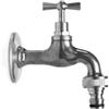 KAM Rubinetto In Ottone Cromato 1/2" Per Fontane E Bacinelle Con Portagomma